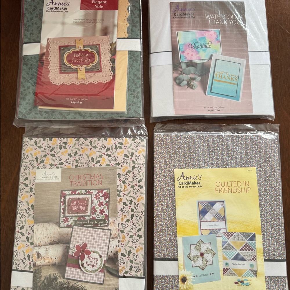 Set of 4 Card Making Kits